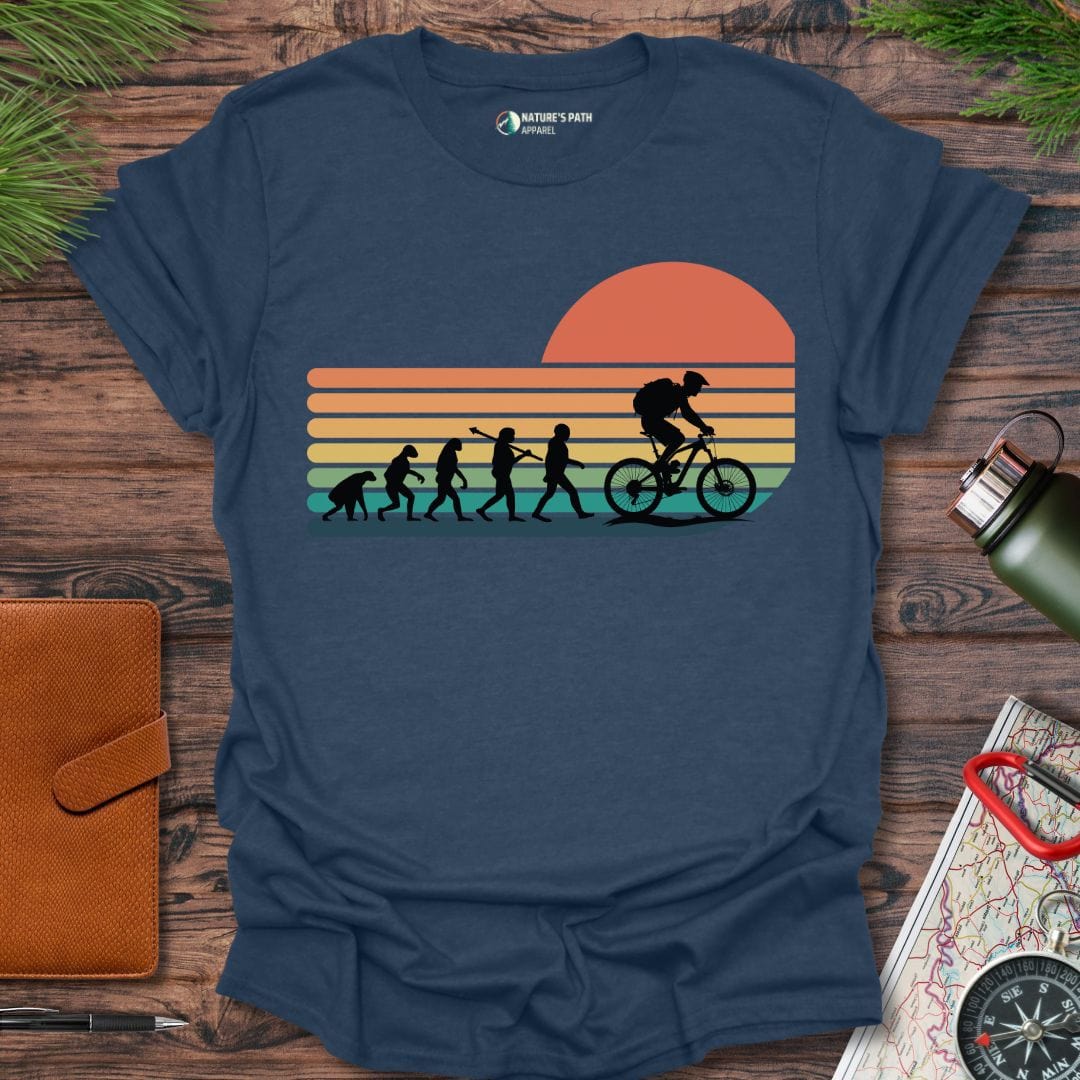 heather navy / S Biking Evolution T-Shirt Natures-Path-Apparel