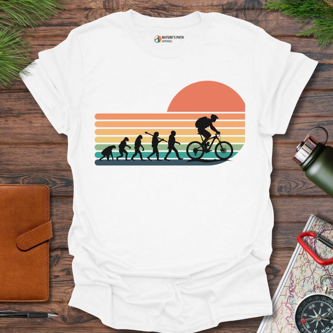 White / S Biking Evolution T-Shirt Natures-Path-Apparel