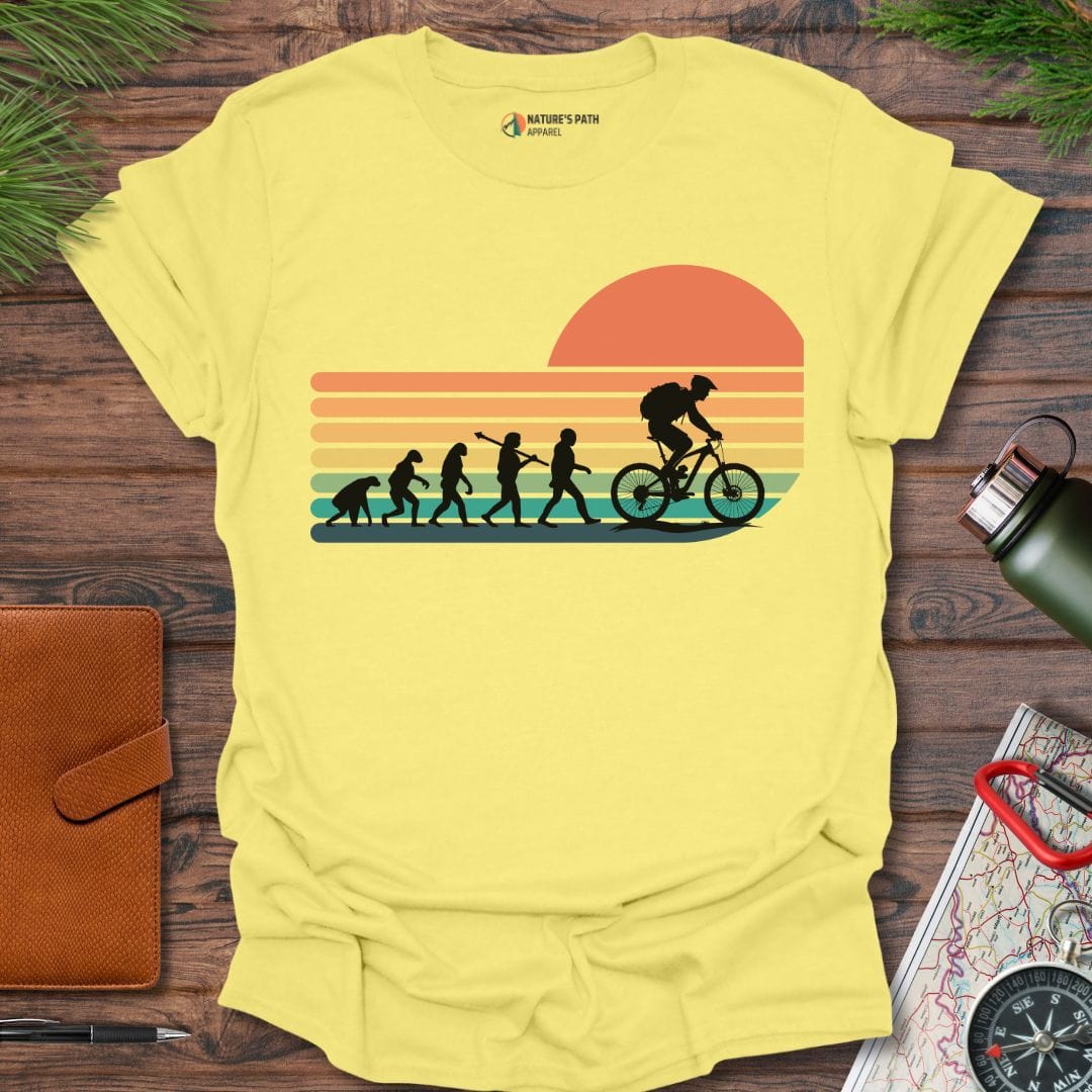 cornsilk / S Biking Evolution T-Shirt Natures-Path-Apparel