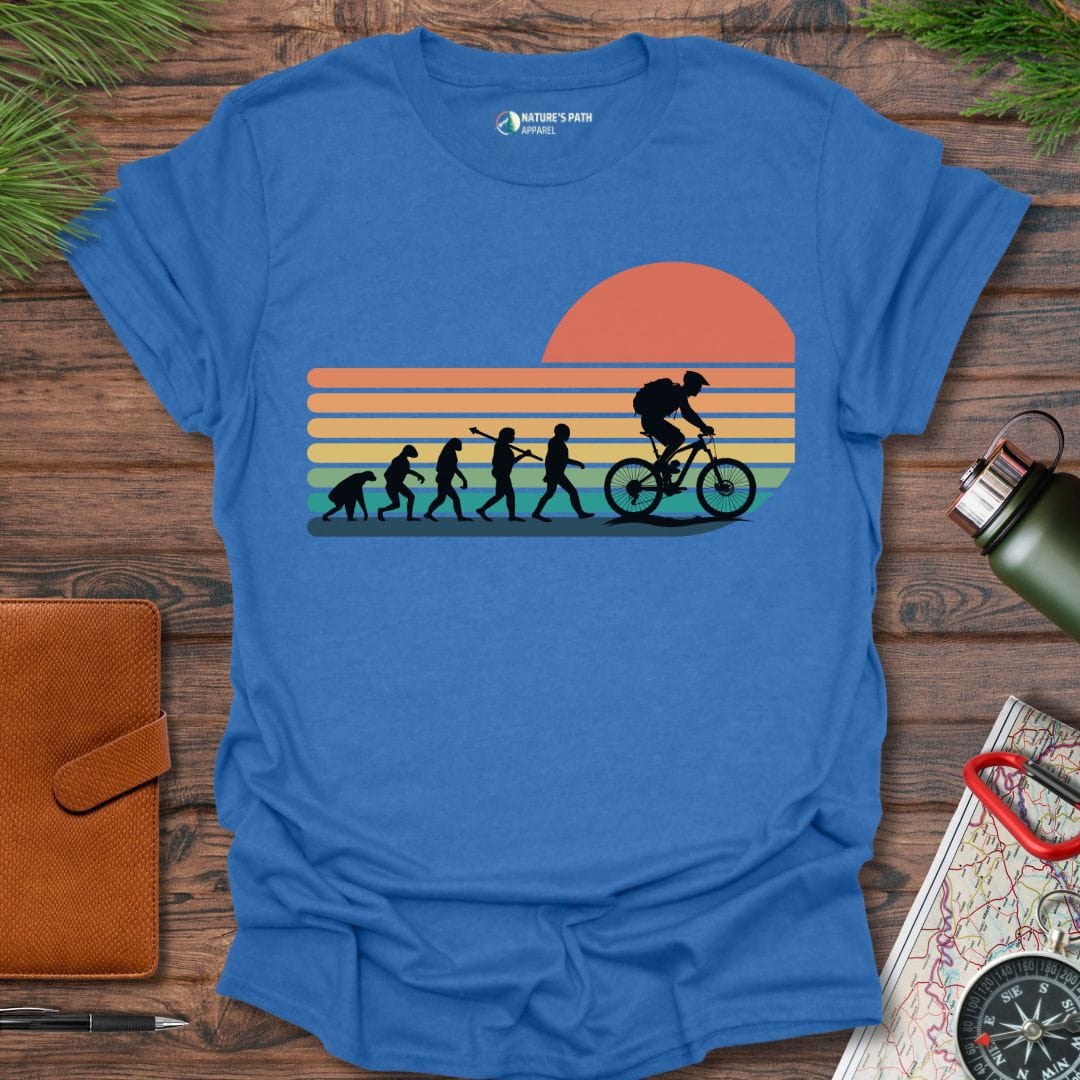 heather royal / S Biking Evolution T-Shirt Natures-Path-Apparel