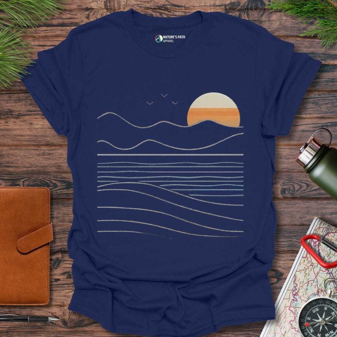 Navy / S Calm waters T-Shirt Natures-Path-Apparel