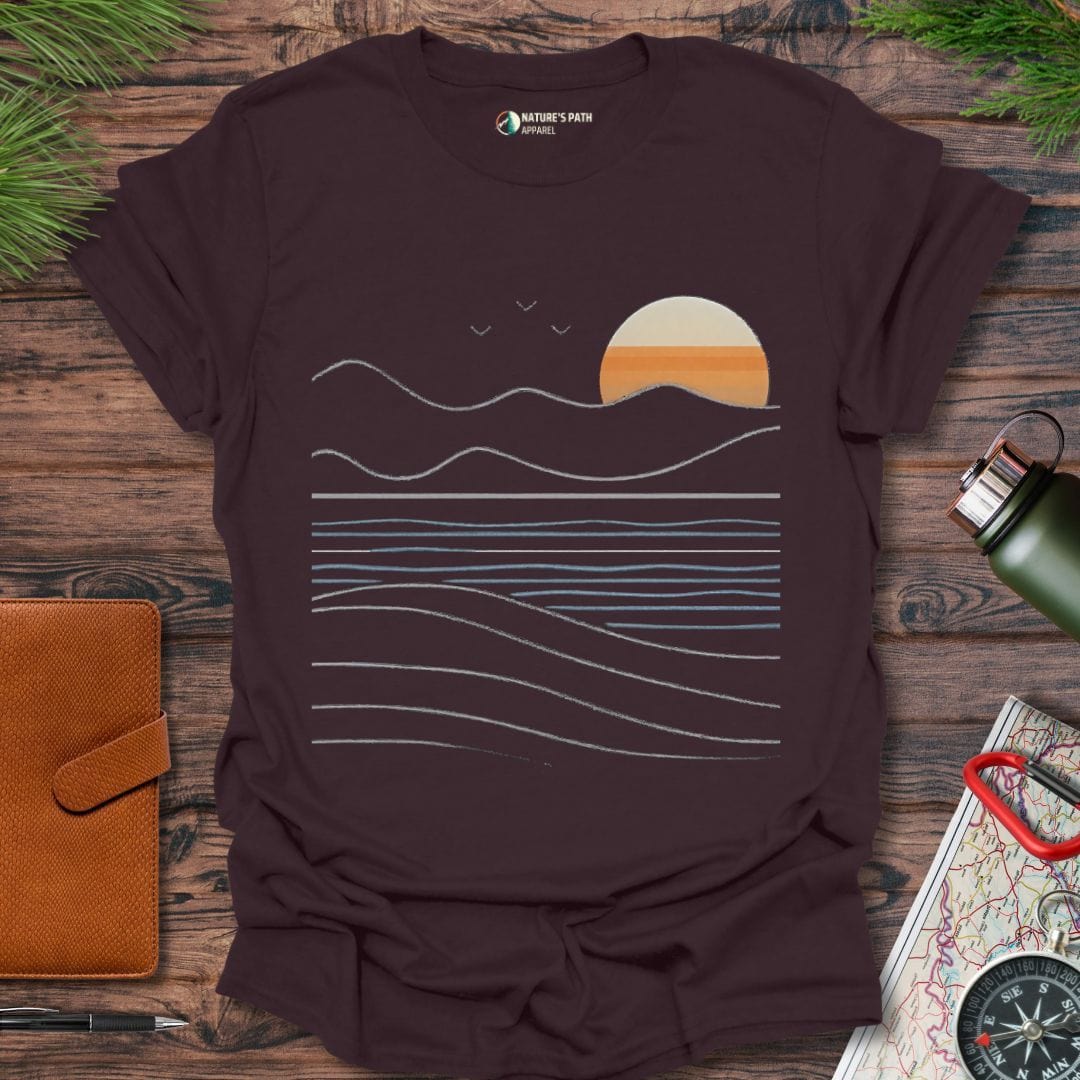 dark chocolate / S Calm waters T-Shirt Natures-Path-Apparel