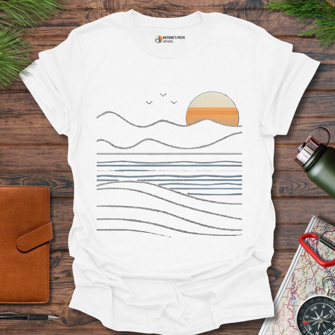 White / S Calm waters T-Shirt Natures-Path-Apparel