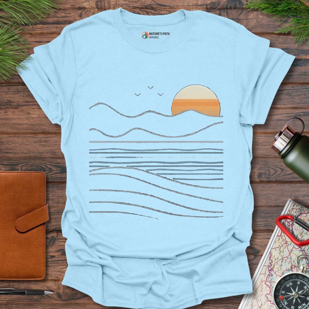 light blue / S Calm waters T-Shirt Natures-Path-Apparel