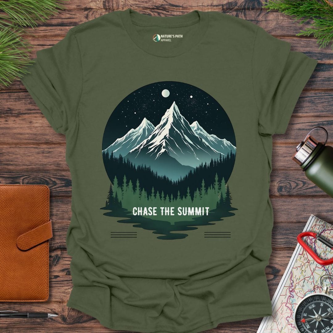 military green / S Chase The Summit T-Shirt Natures-Path-Apparel