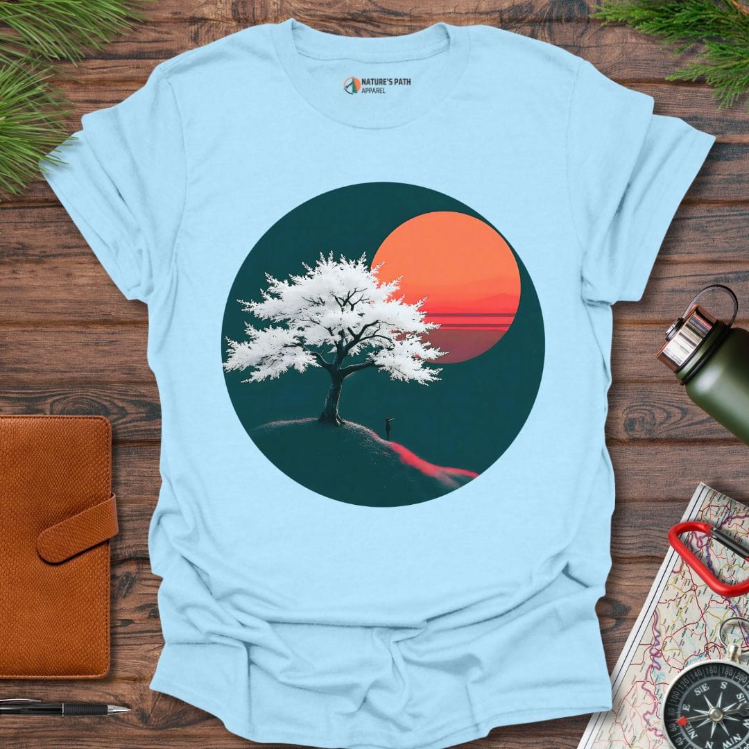 light blue / S Cherry Blossom Serenity T-Shirt Natures-Path-Apparel