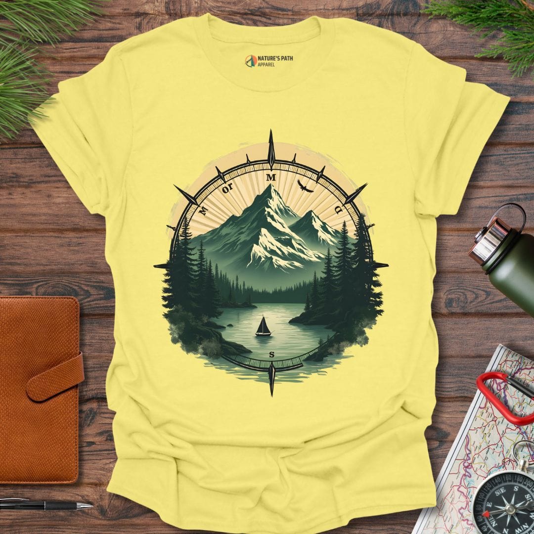 cornsilk / S Compass Of Adventure T-Shirt Natures-Path-Apparel