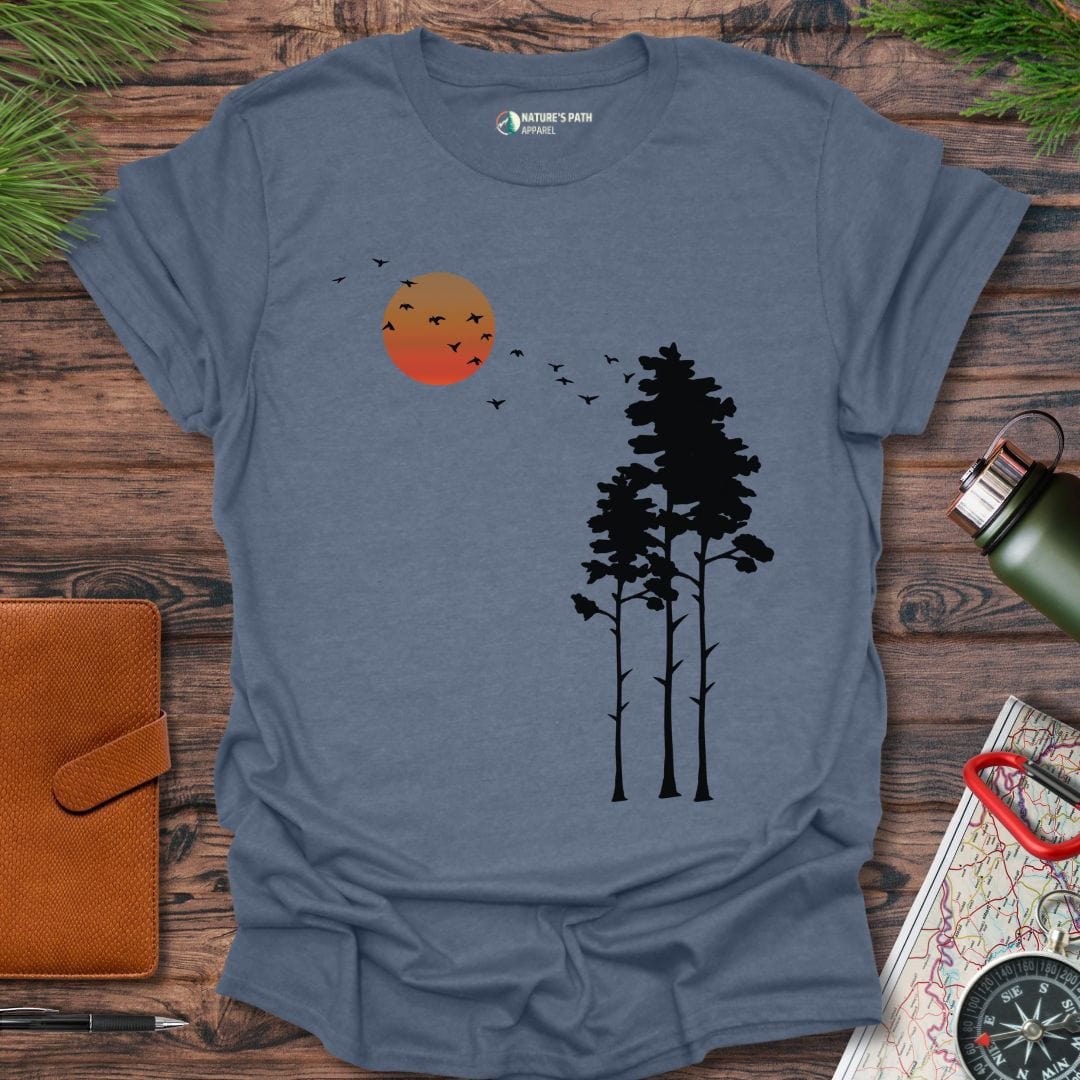 heather indigo / S Echoes of Solitude T-Shirt Natures-Path-Apparel