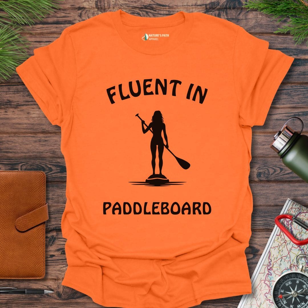 Orange / S Fluent In Paddleboarding T-Shirt Natures-Path-Apparel