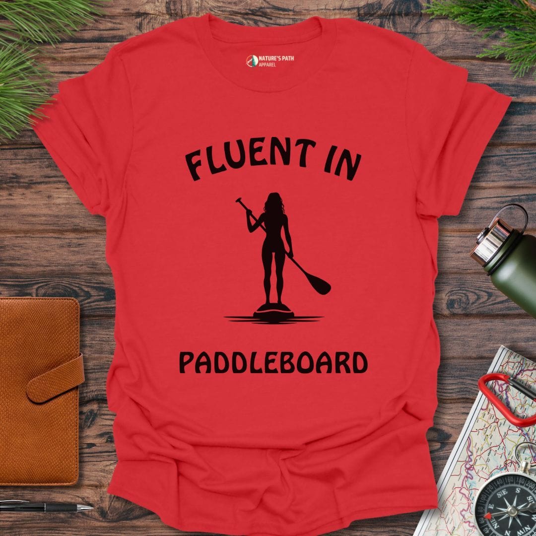 Red / S Fluent In Paddleboarding T-Shirt Natures-Path-Apparel