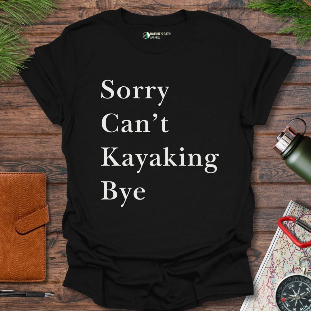 Black / S Funny Kayaking T-Shirt Natures-Path-Apparel