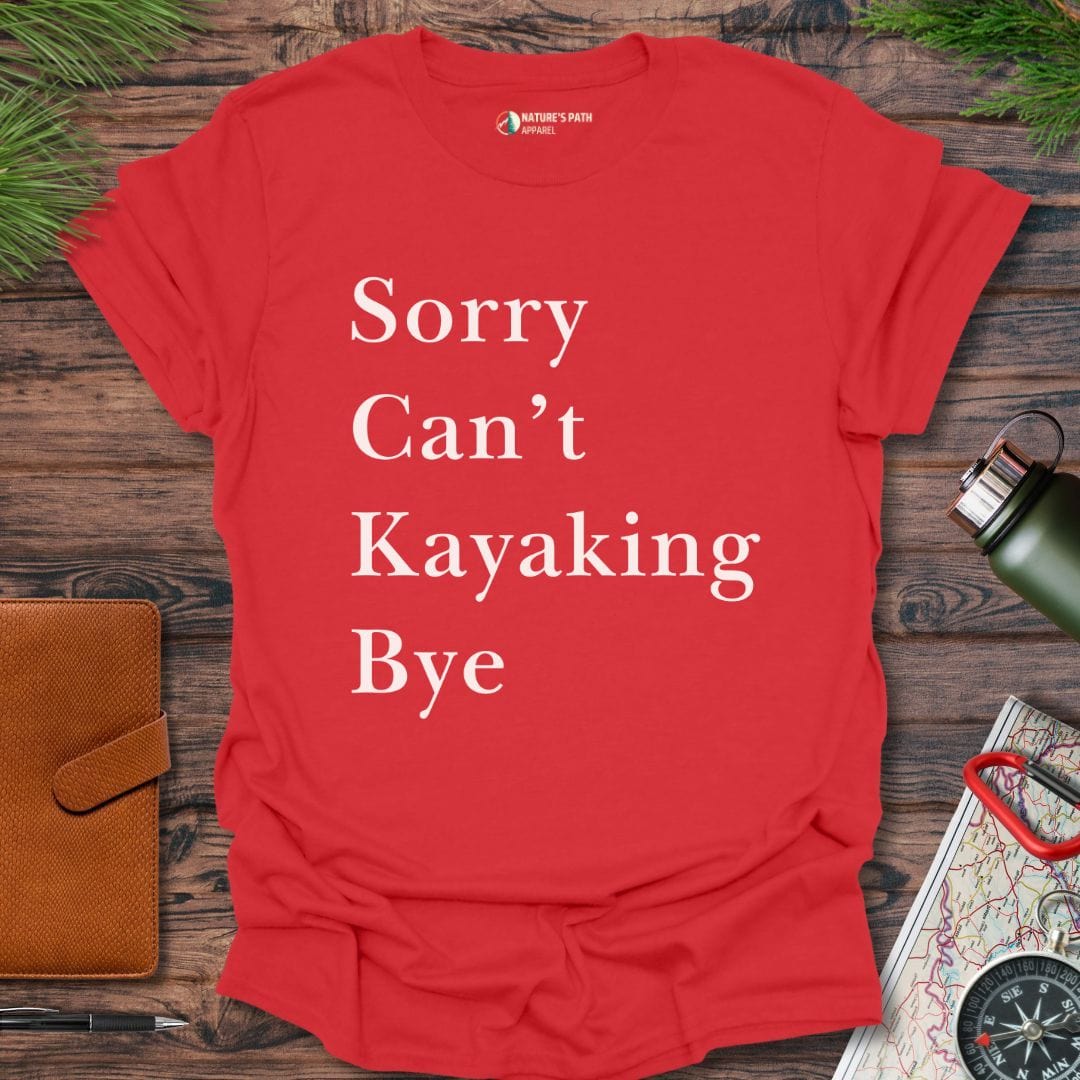 Red / S Funny Kayaking T-Shirt Natures-Path-Apparel