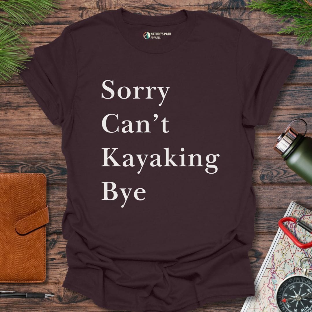 dark chocolate / S Funny Kayaking T-Shirt Natures-Path-Apparel