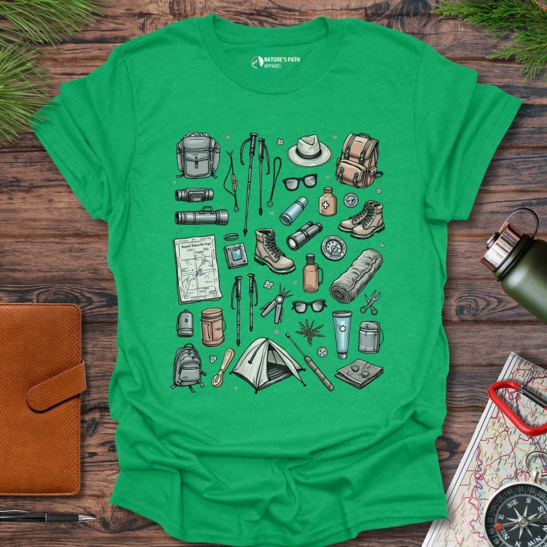 heather irish green / S Hiking Essentials T-Shirt Natures-Path-Apparel