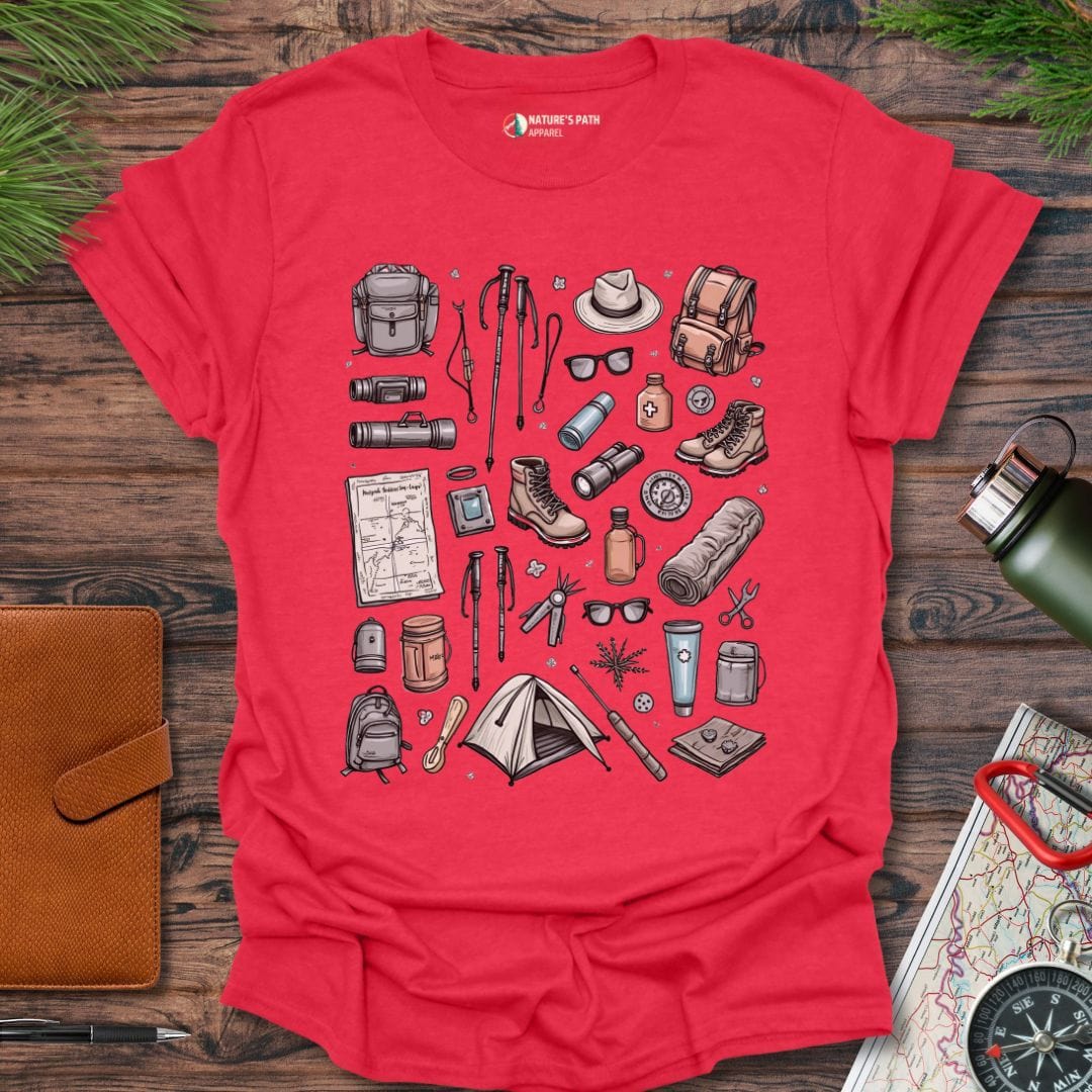 heather red / S Hiking Essentials T-Shirt Natures-Path-Apparel