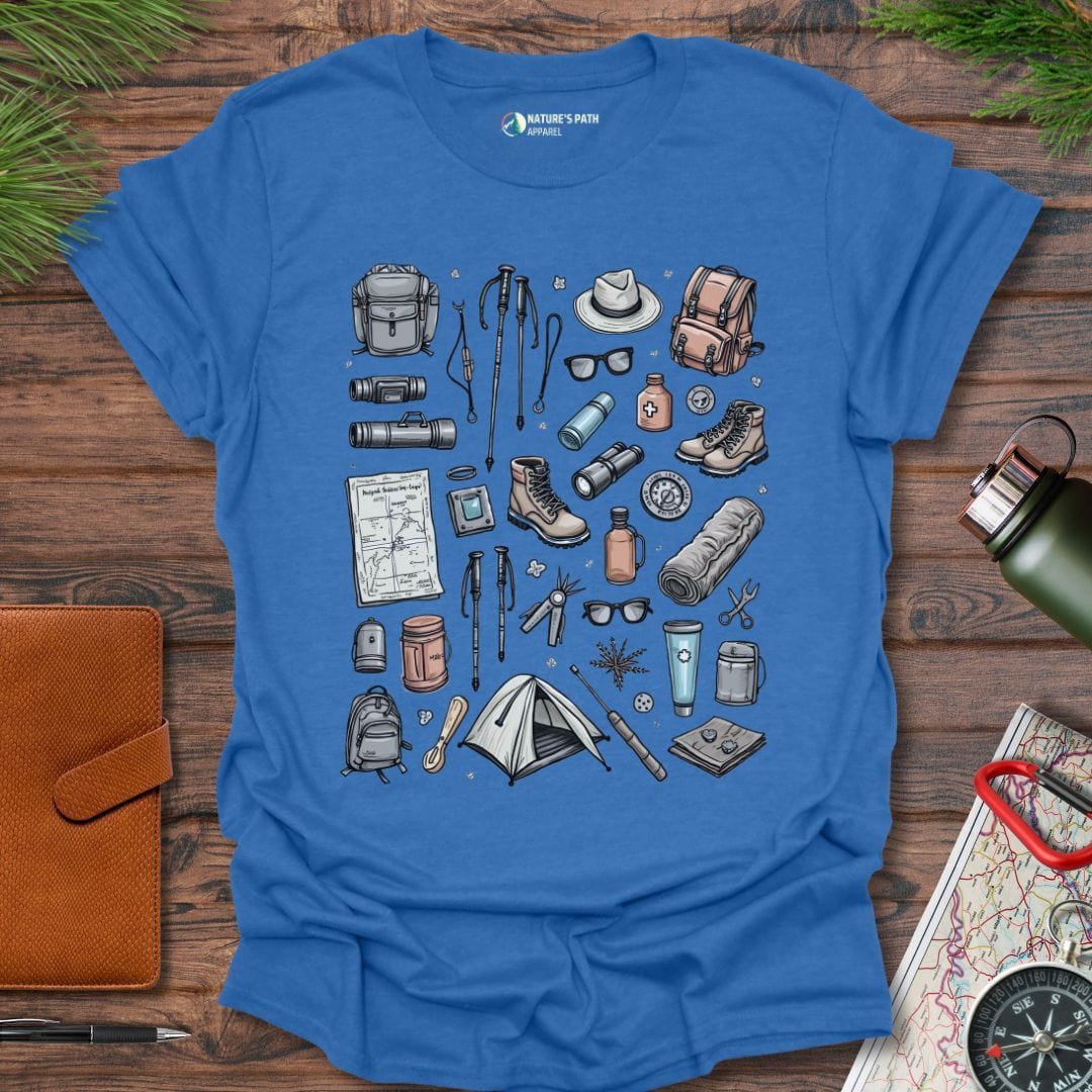 heather royal / S Hiking Essentials T-Shirt Natures-Path-Apparel