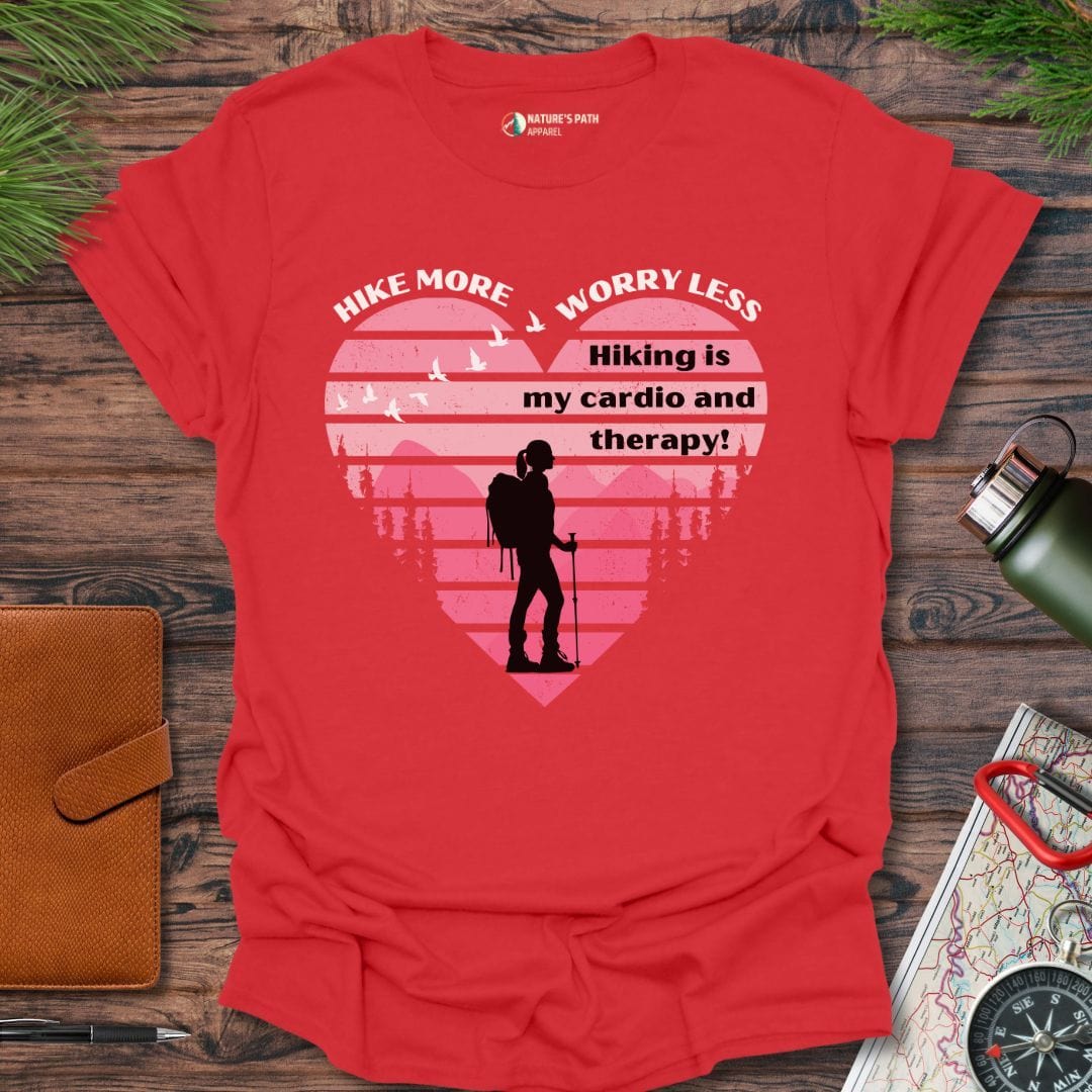 Red / S Hiking Therapy T-Shirt Natures-Path-Apparel