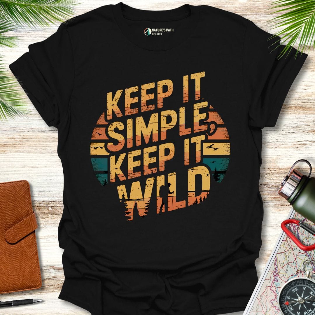 Black / S Keep It Simple Keep It Wild T-Shirt Natures-Path-Apparel