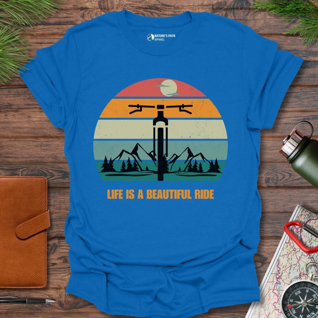 royal / S Life Is A Beautiful Ride T-Shirt Natures-Path-Apparel