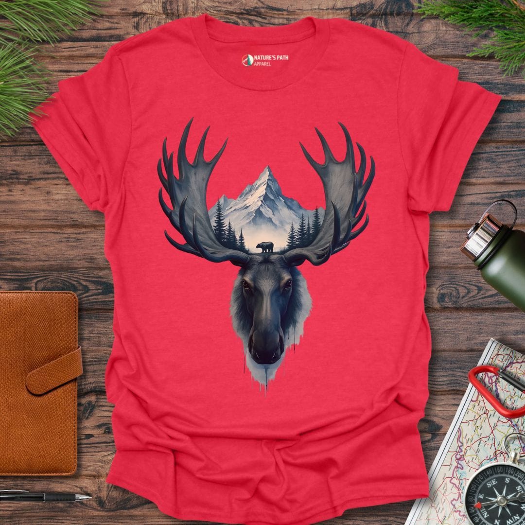 heather red / S Majestic Mooseview T-Shirt Natures-Path-Apparel