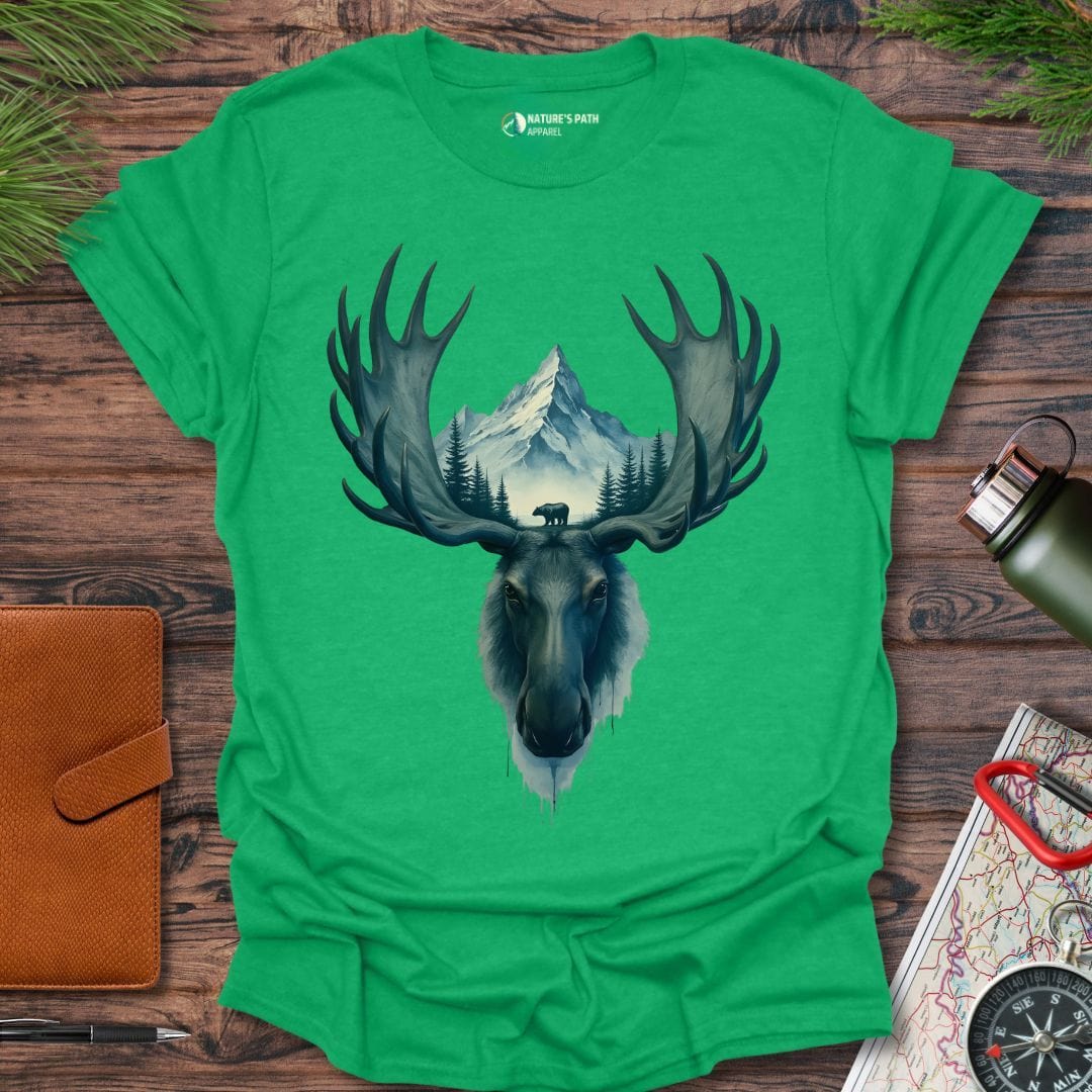 heather irish green / S Majestic Mooseview T-Shirt Natures-Path-Apparel