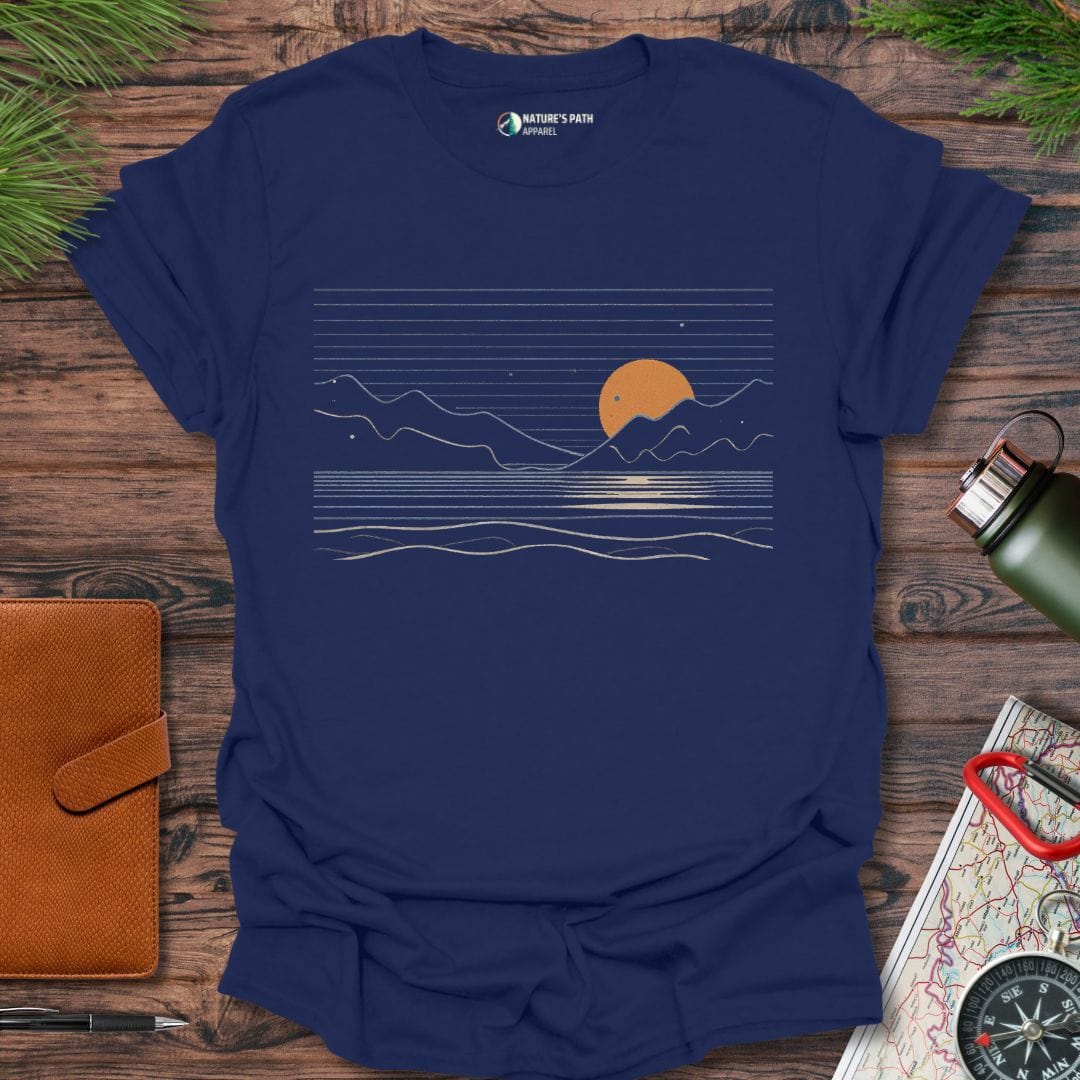 Navy / S Minimalist Horizon T-Shirt Natures-Path-Apparel