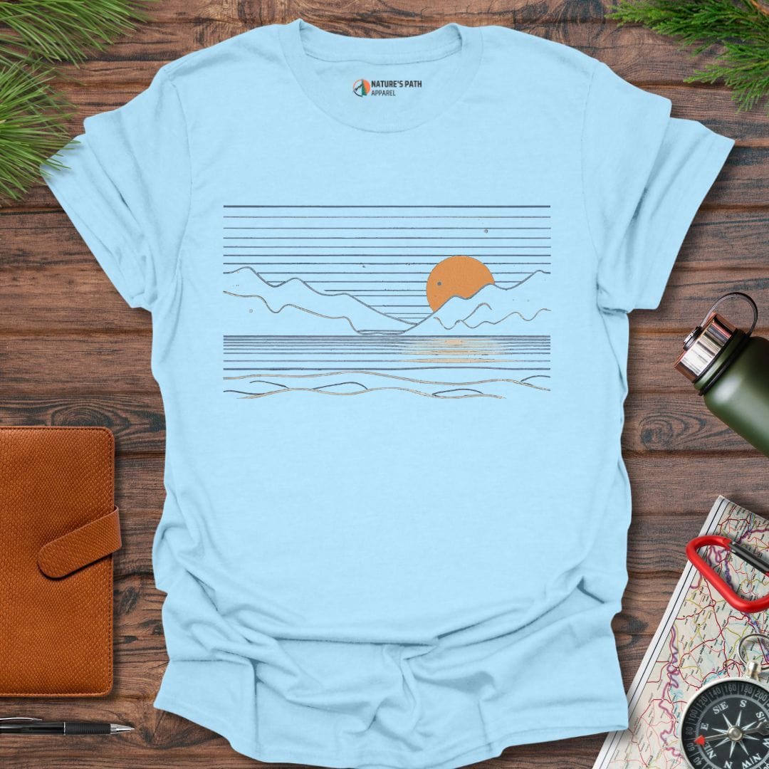 light blue / S Minimalist Horizon T-Shirt Natures-Path-Apparel