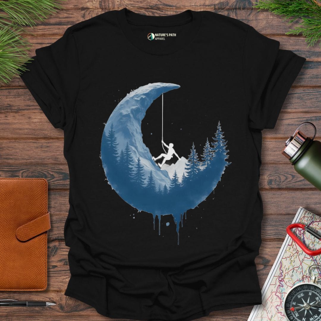 Black / S Moon Climbing T-Shirt Natures-Path-Apparel