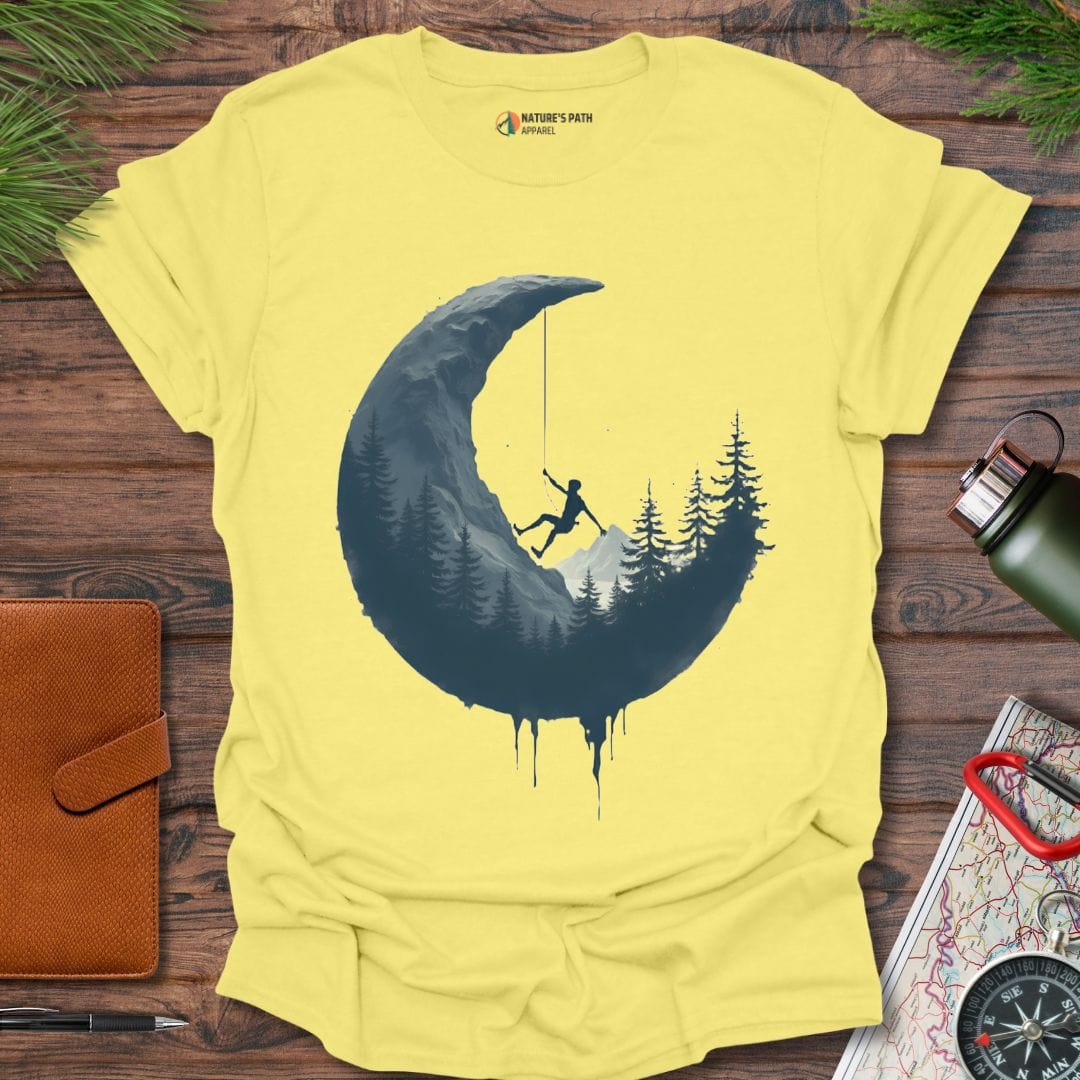 cornsilk / S Moon Climbing T-Shirt Natures-Path-Apparel