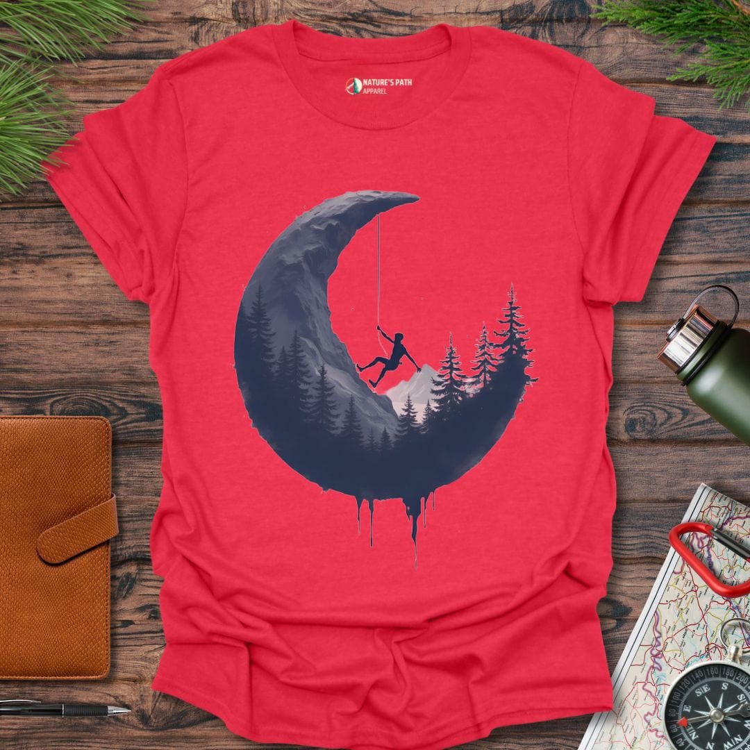 heather red / S Moon Climbing T-Shirt Natures-Path-Apparel