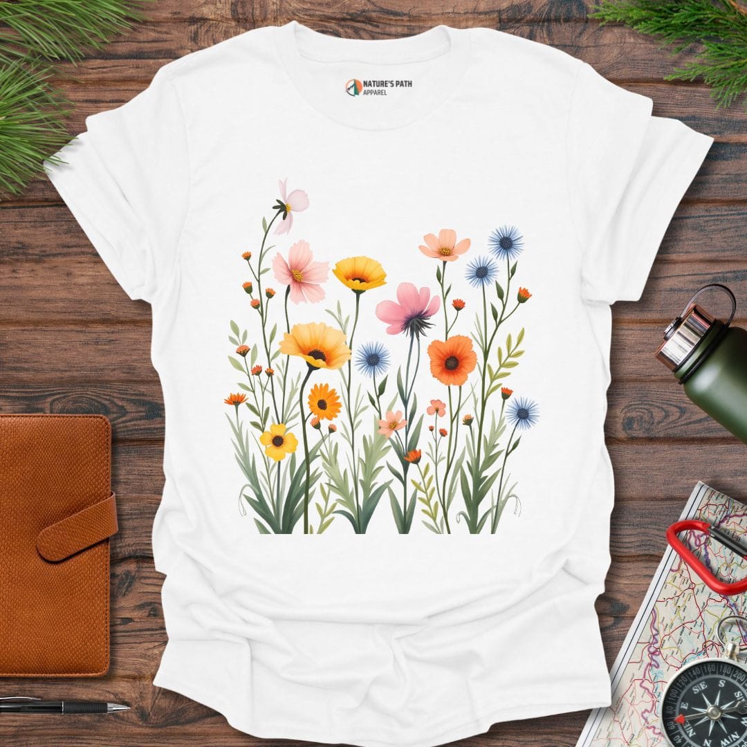 White / S Nature's Blossom T-Shirt Natures-Path-Apparel