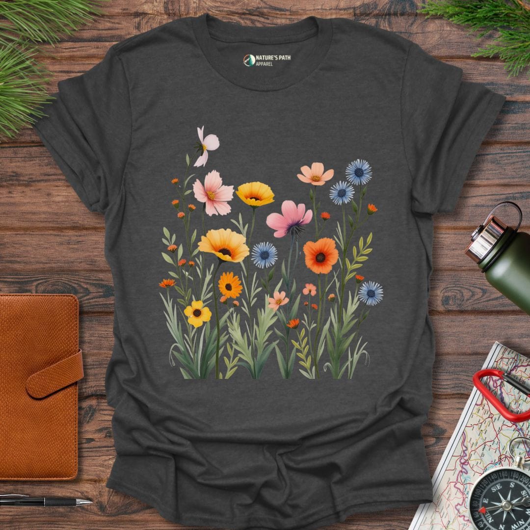 dark heather / S Nature's Blossom T-Shirt Natures-Path-Apparel