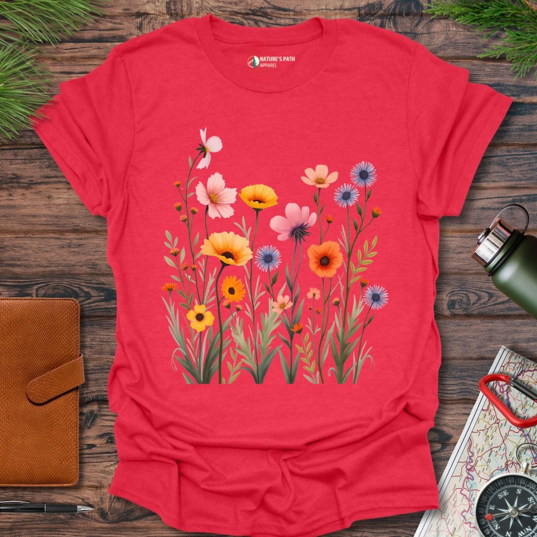 heather red / S Nature's Blossom T-Shirt Natures-Path-Apparel