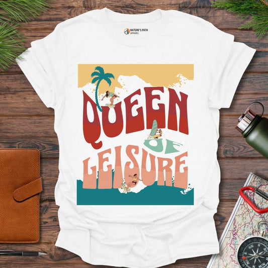 White / S Queen Of Leisure T-Shirt Natures-Path-Apparel