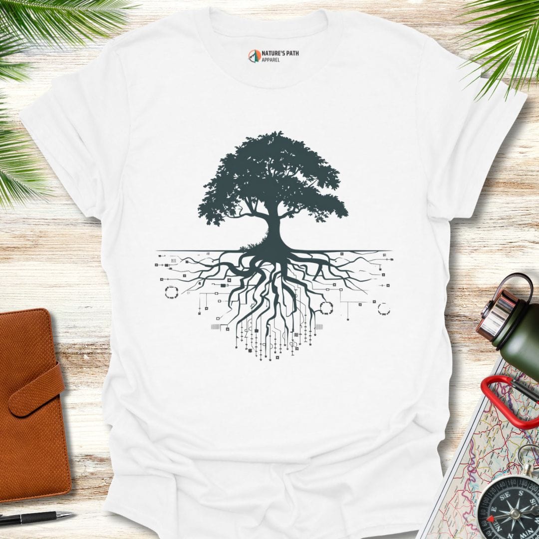 White / S Roots Of Innovation T-Shirt Natures-Path-Apparel