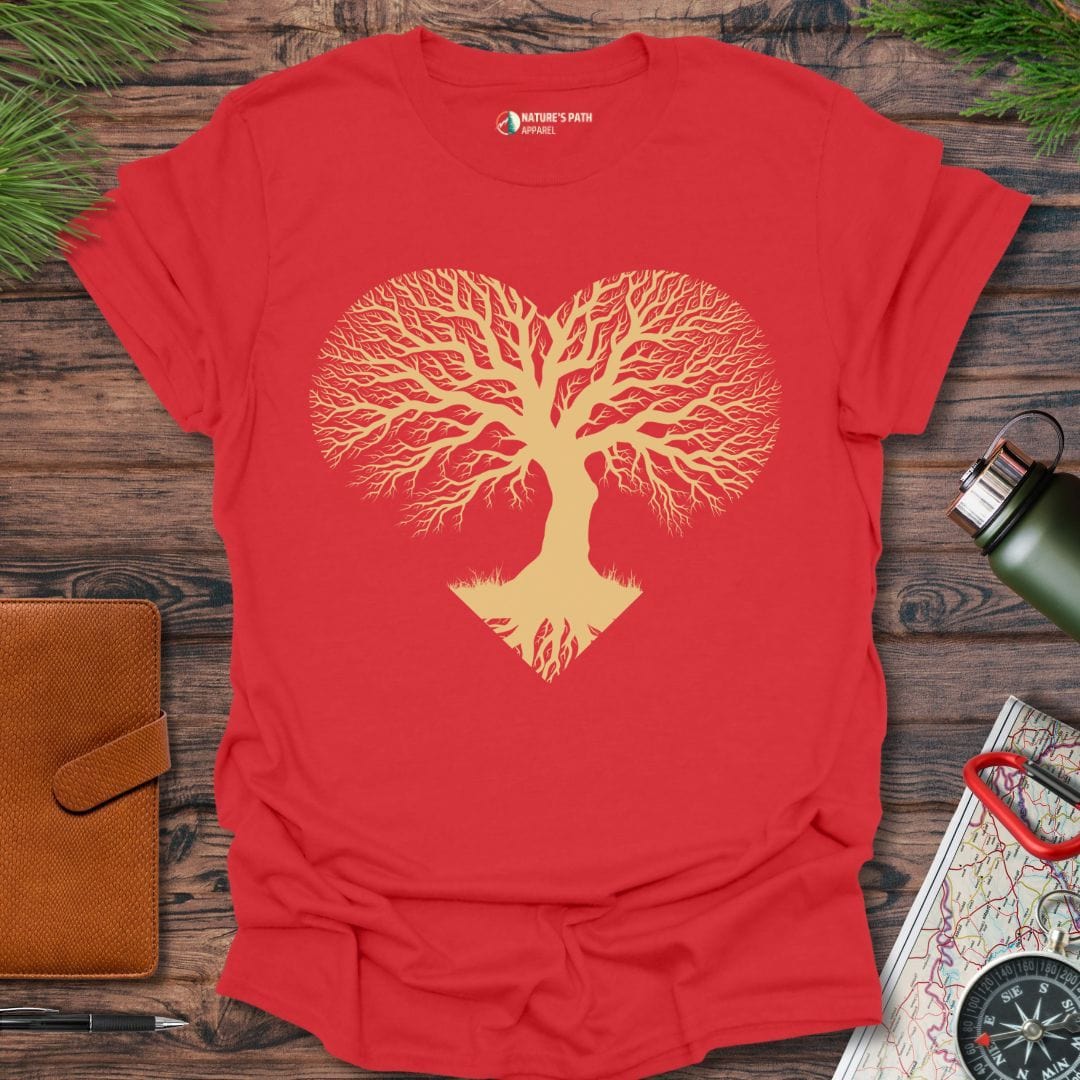 Red / S Roots of love T-Shirt Natures-Path-Apparel