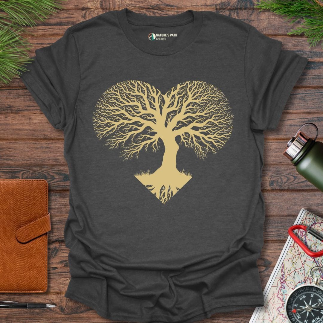 dark heather / S Roots of love T-Shirt Natures-Path-Apparel