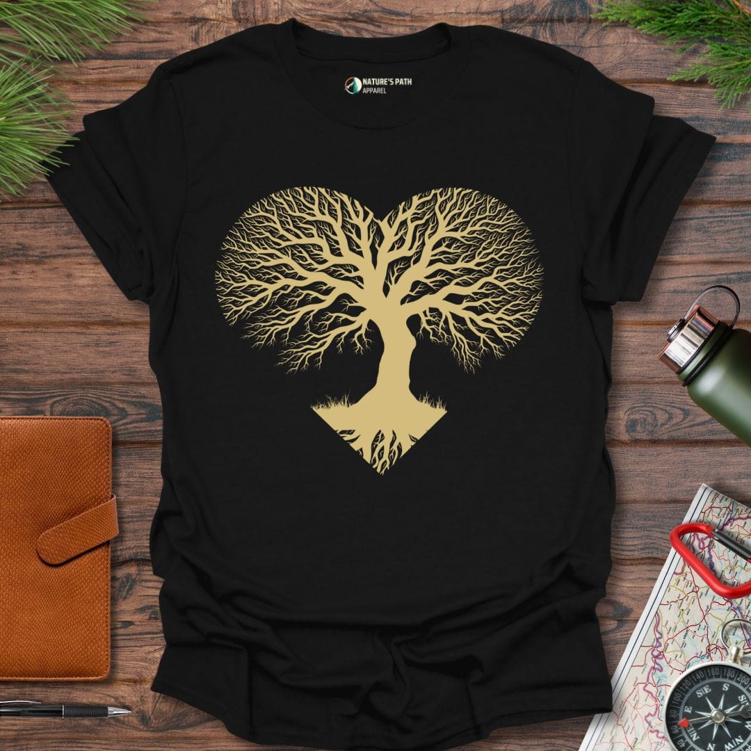 Black / S Roots of love T-Shirt Natures-Path-Apparel