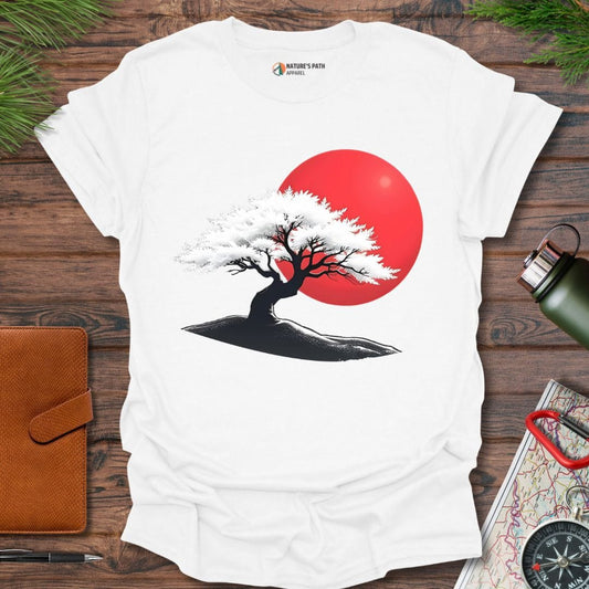 White / S Silent Sakura T-Shirt Natures-Path-Apparel