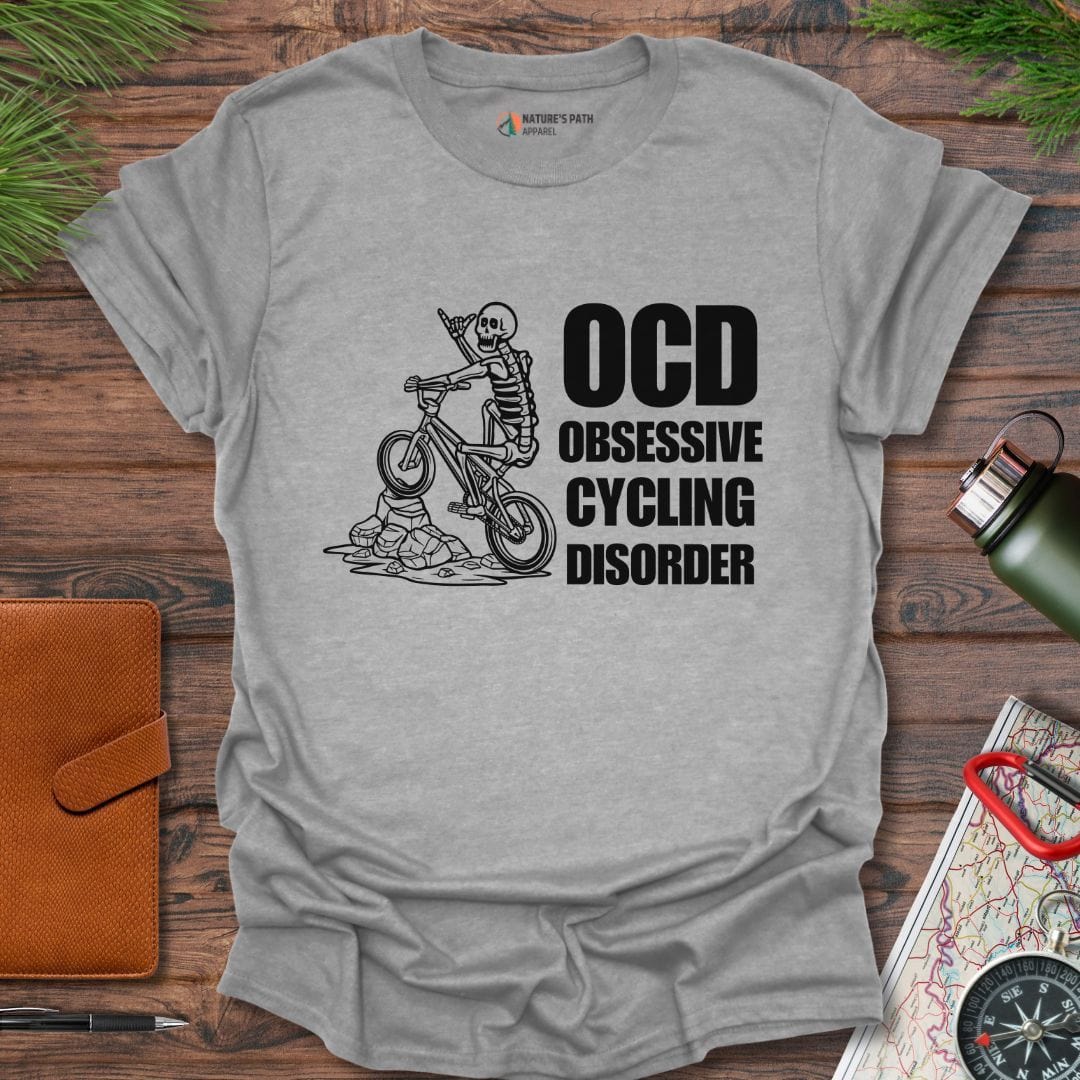 sport grey / S Skeleton Cycling OCD T-Shirt Natures-Path-Apparel