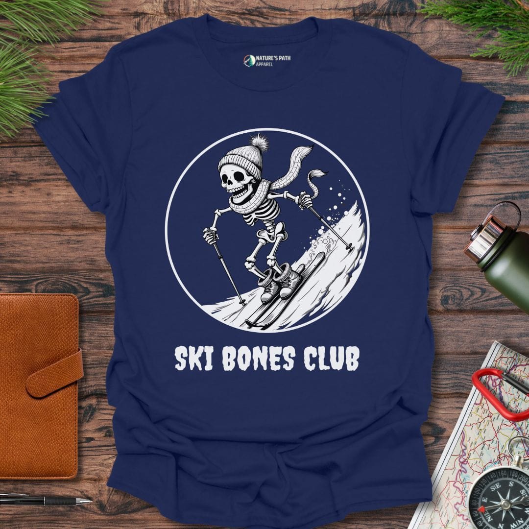 Navy / S Ski Bones Club T-Shirt Natures-Path-Apparel