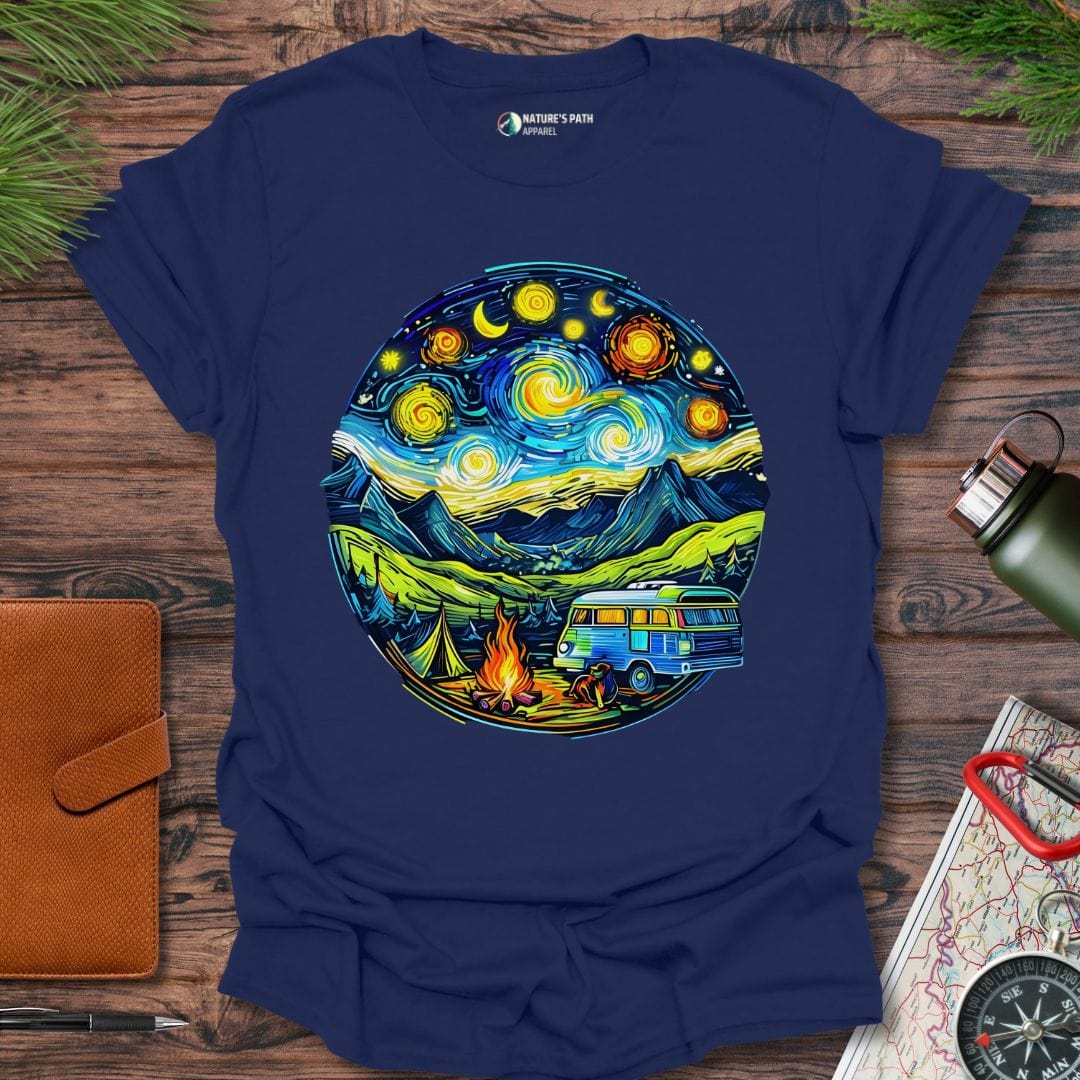 Navy / S Starlit Mountain Escape T-Shirt Natures-Path-Apparel