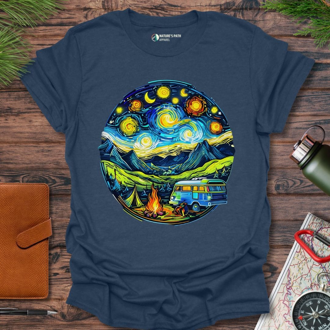 heather navy / S Starlit Mountain Escape T-Shirt Natures-Path-Apparel