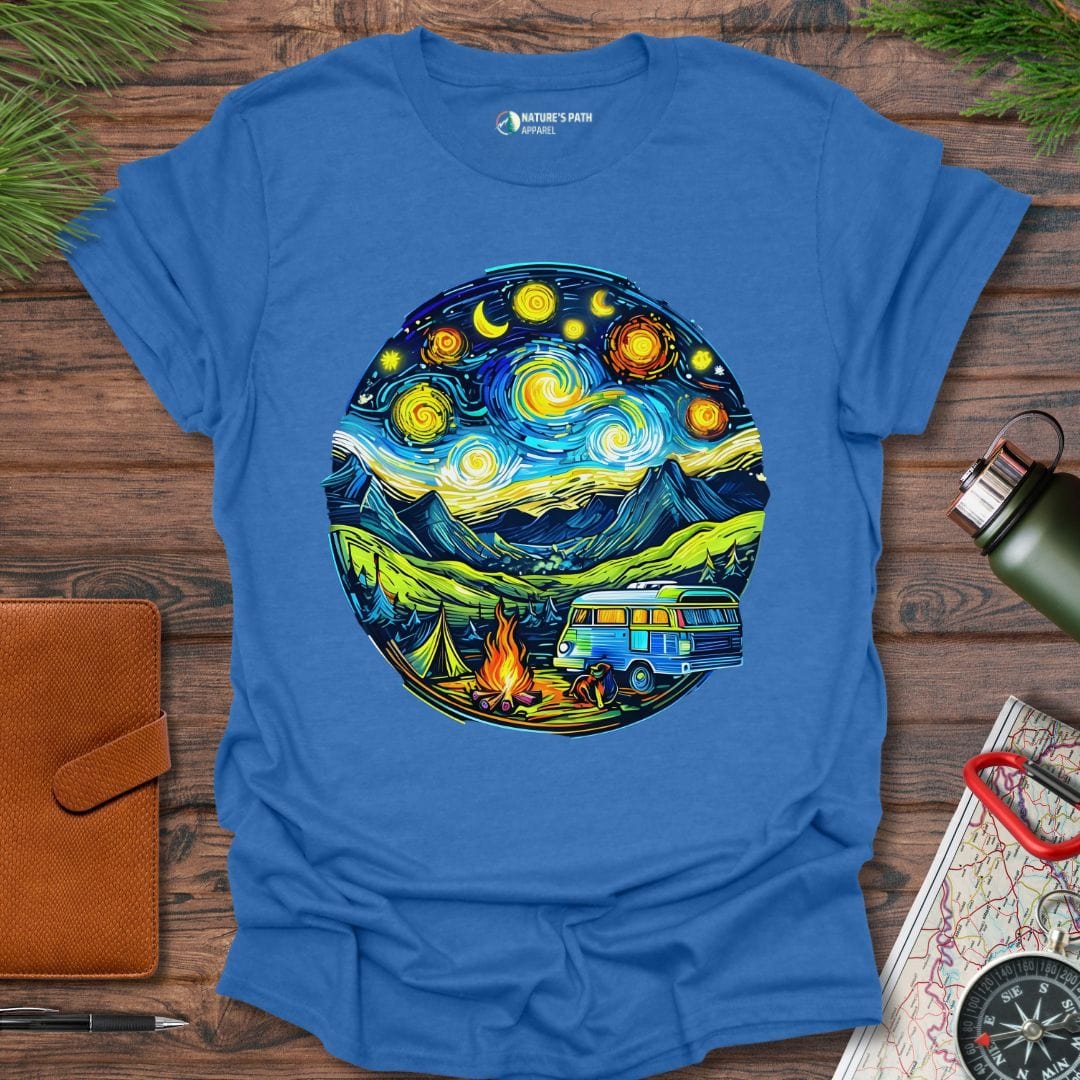 heather royal / S Starlit Mountain Escape T-Shirt Natures-Path-Apparel