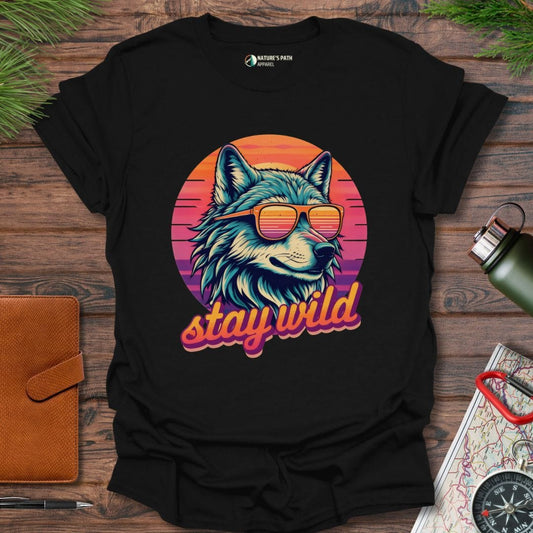 Black / S Stay Wild T-Shirt Natures-Path-Apparel