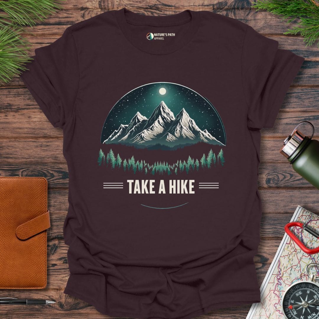 dark chocolate / S Take A Hike T-Shirt Natures-Path-Apparel