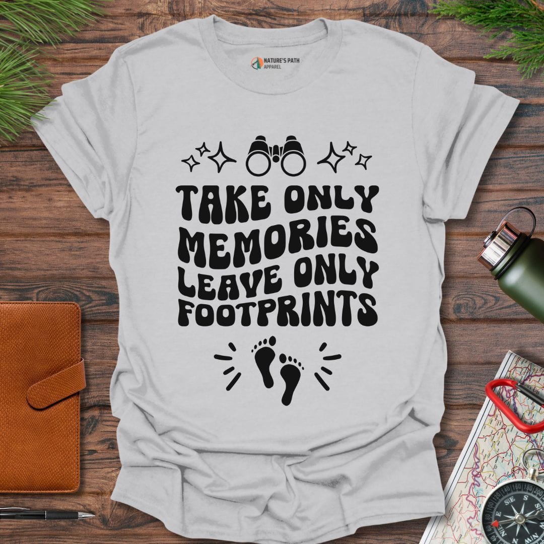 ice grey / S Take Only Memories, Leave Only Footprints T-Shirt Natures-Path-Apparel