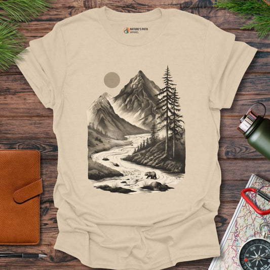 sand / S Untamed Peaks T-Shirt Natures-Path-Apparel