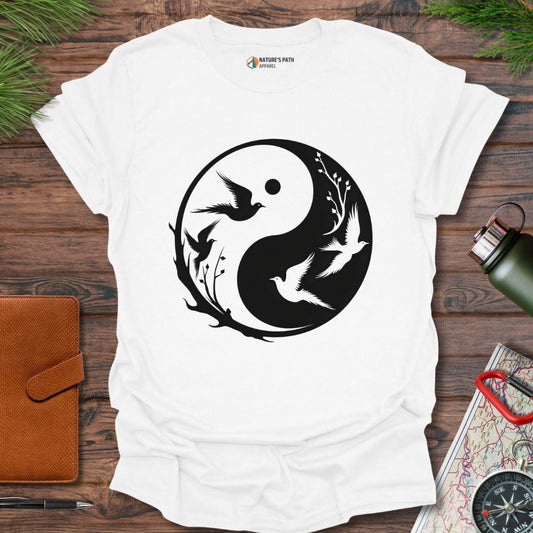 White / S Yin Yang T-Shirt Natures-Path-Apparel